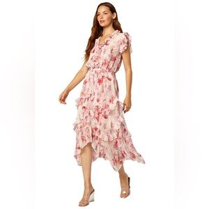 Misa - Dakota Dress in Abstract Rose Floral - Size XL - Good Used Condition!!